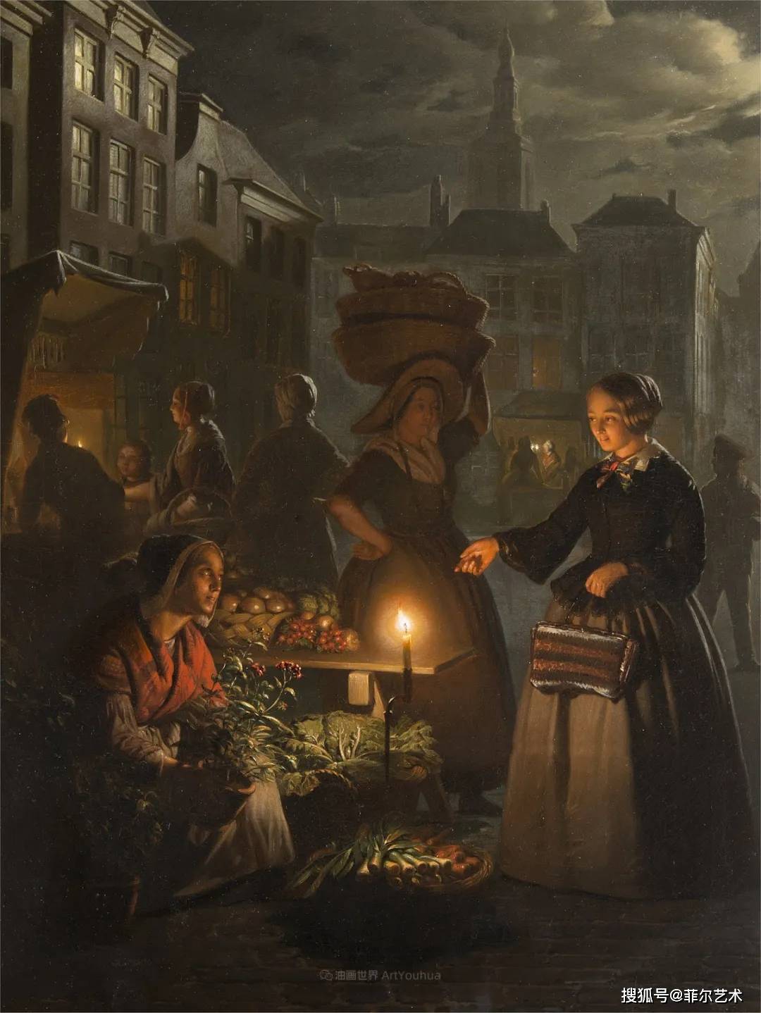 因他画的烛光而大放异彩的荷兰画家彼得范申德尔油画作品欣赏