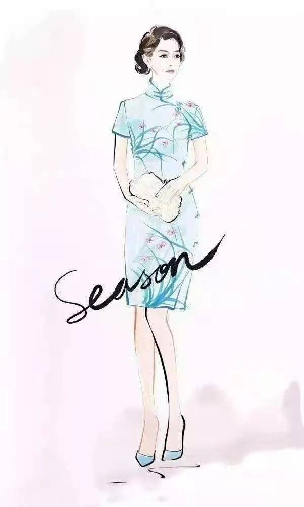 神秘感|设计师笔下的旗袍女子,神态气质同在,高贵优雅之中透露着神秘感