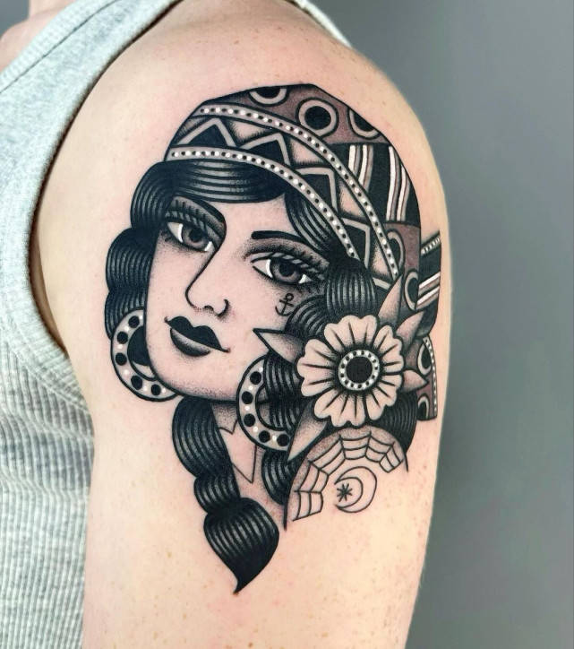 87张 old school 风格纹身图案欣赏_色彩