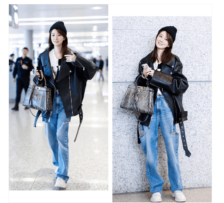 野野|T恤+皮衣,秋日吸睛100%!