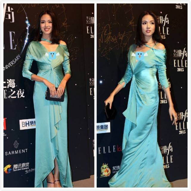 张梓琳|张梓琳的皮肤好白啊，这么显黑的裙子也敢穿，身材也好得让人羡慕