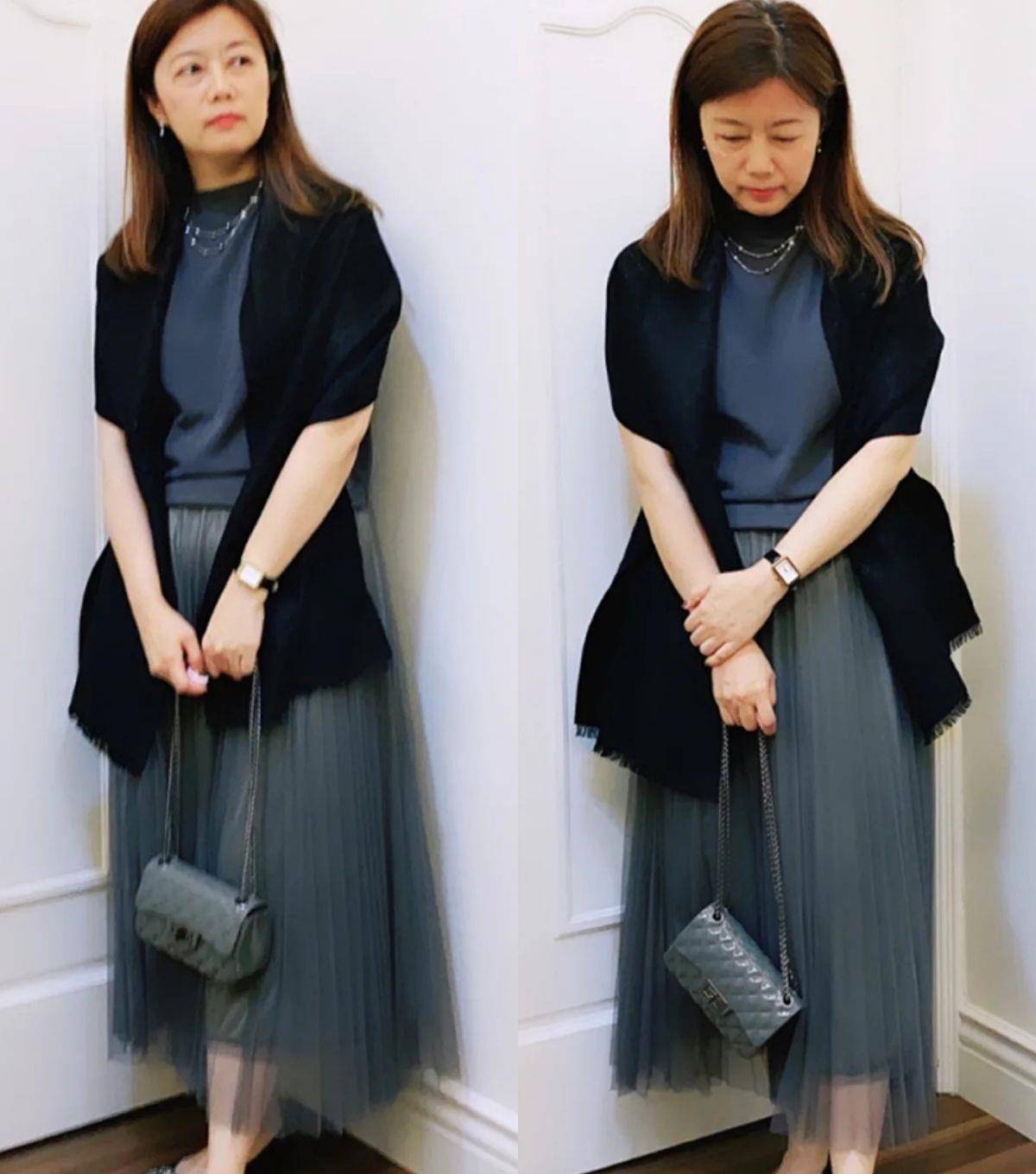 颜色|适合50岁微胖女人的高级裙装搭配,简约又优雅,轻松get好气质