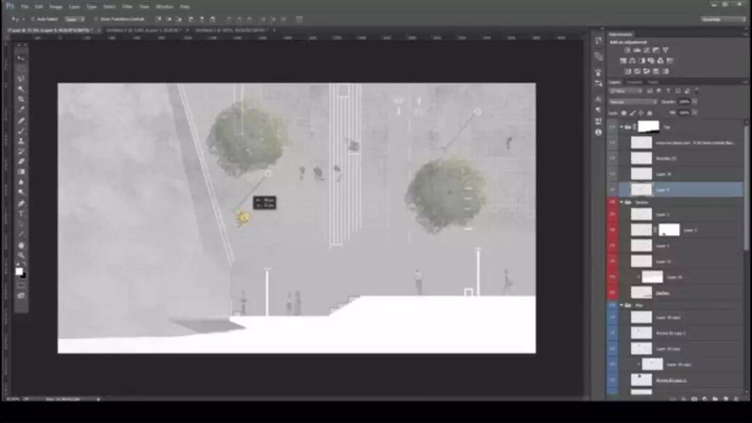 调整|Collage tutorial | 平面+剖面，一张单色搞定
