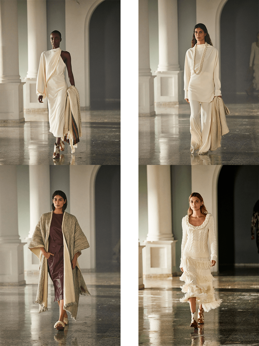 对比|Johanna Ortiz 2021秋冬系列，深色为底的浅色印花图案，让秋冬浪漫又实用美观