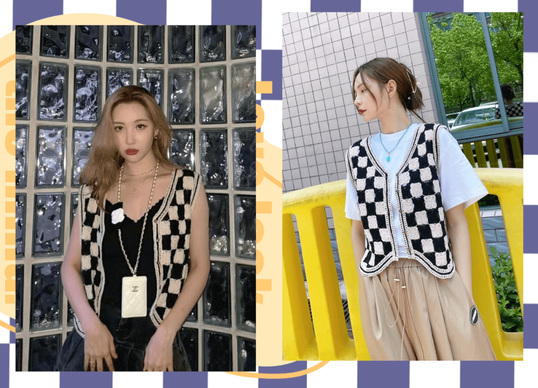 白和|刘雯私服好绝,棋盘格+牛仔裤百搭又显瘦!