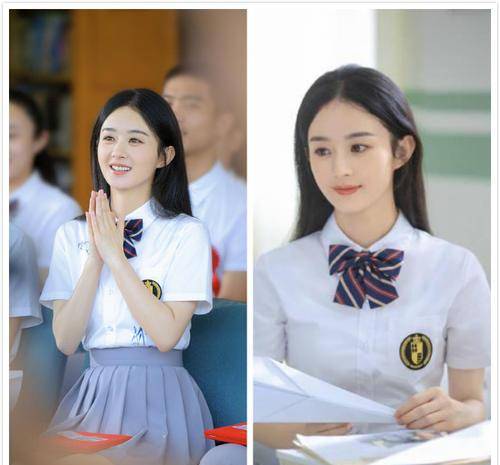 赵丽颖|自强的女人有多美，看赵丽颖穿JK裙就知道了，又甜又嫩不像结过婚