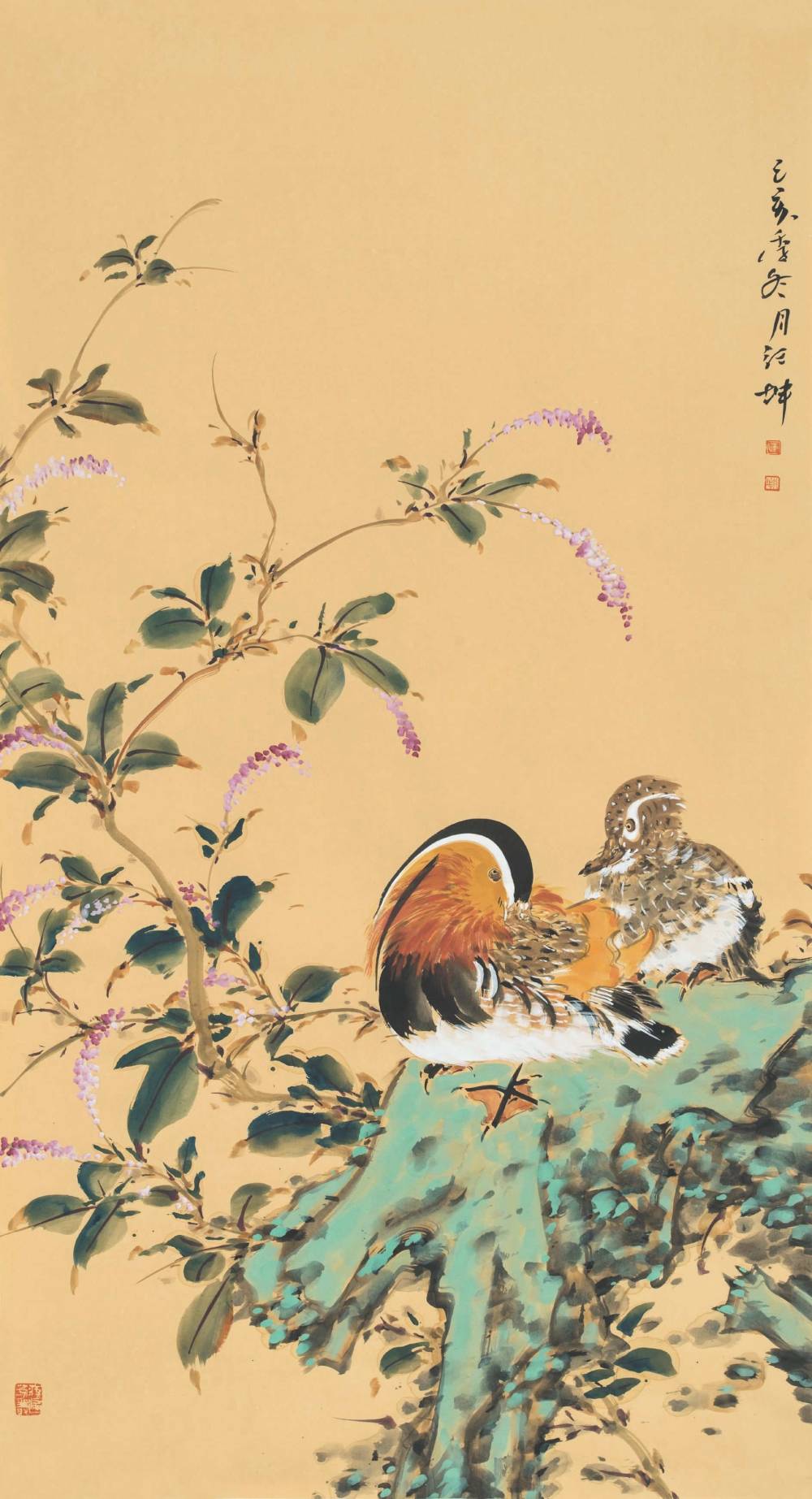 画作欣赏若流年有爱鸟语花香画家师行坤作品欣赏