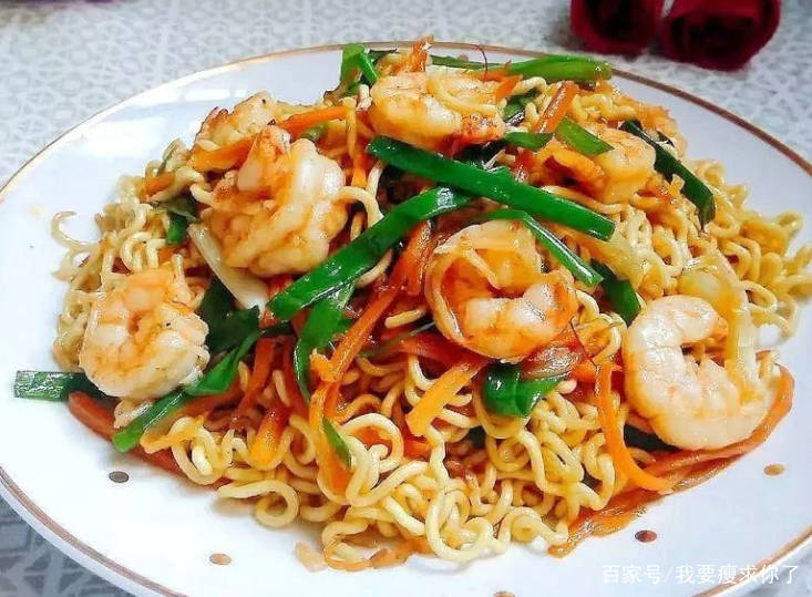 食谱|减脂食谱——包菜虾仁炒面