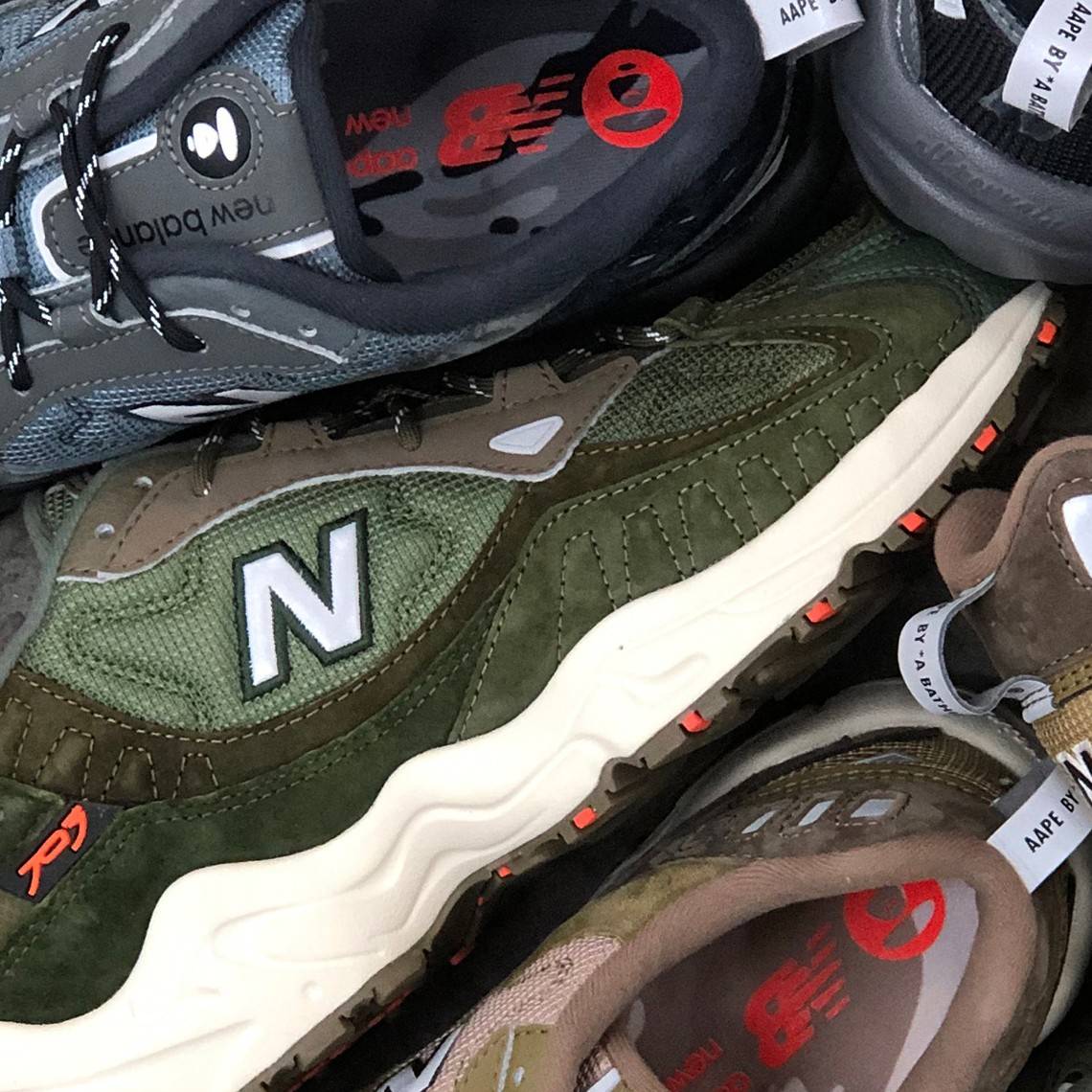 尼龙|硬朗军事风！AAPE x New Balance 实物首次曝光！