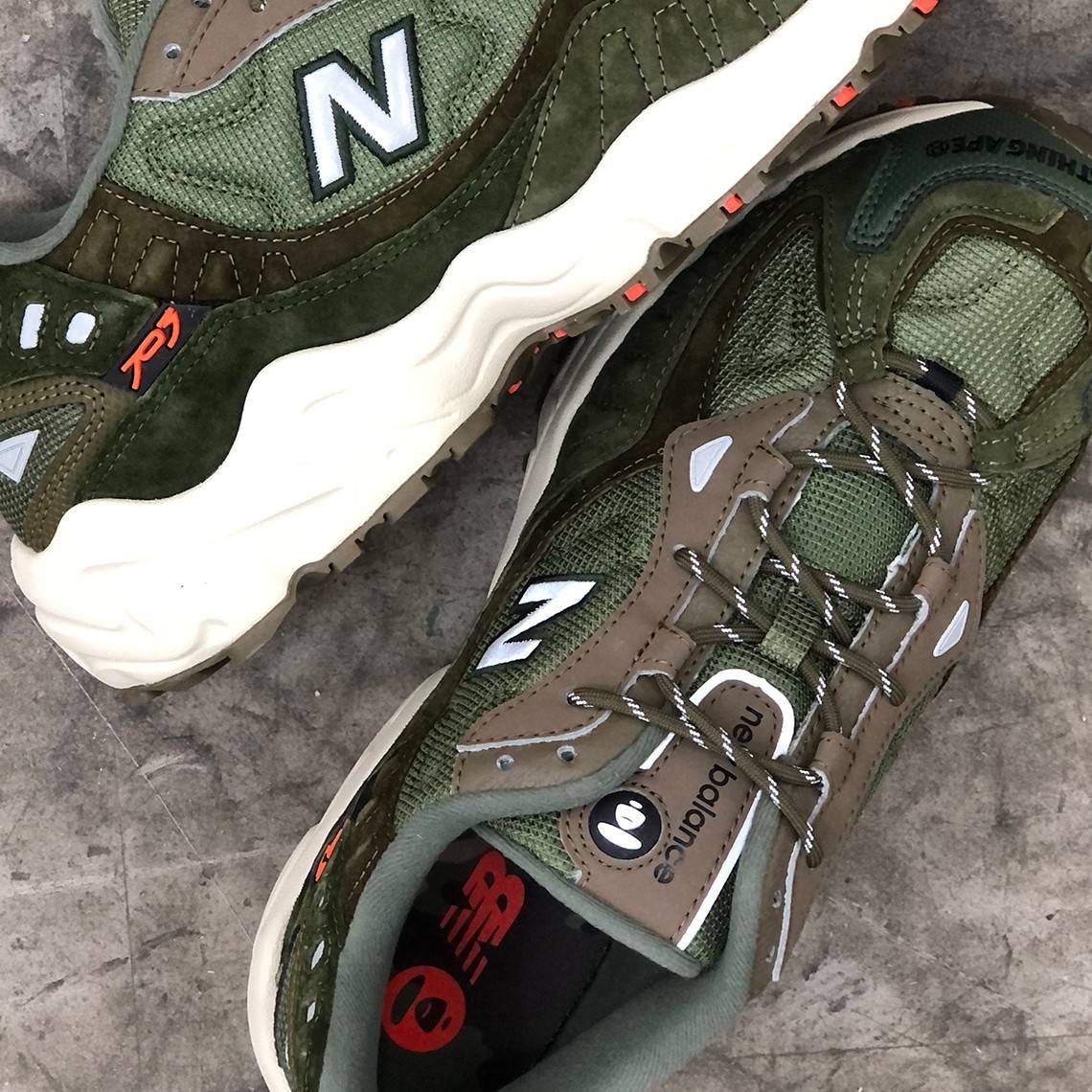尼龙|硬朗军事风！AAPE x New Balance 实物首次曝光！