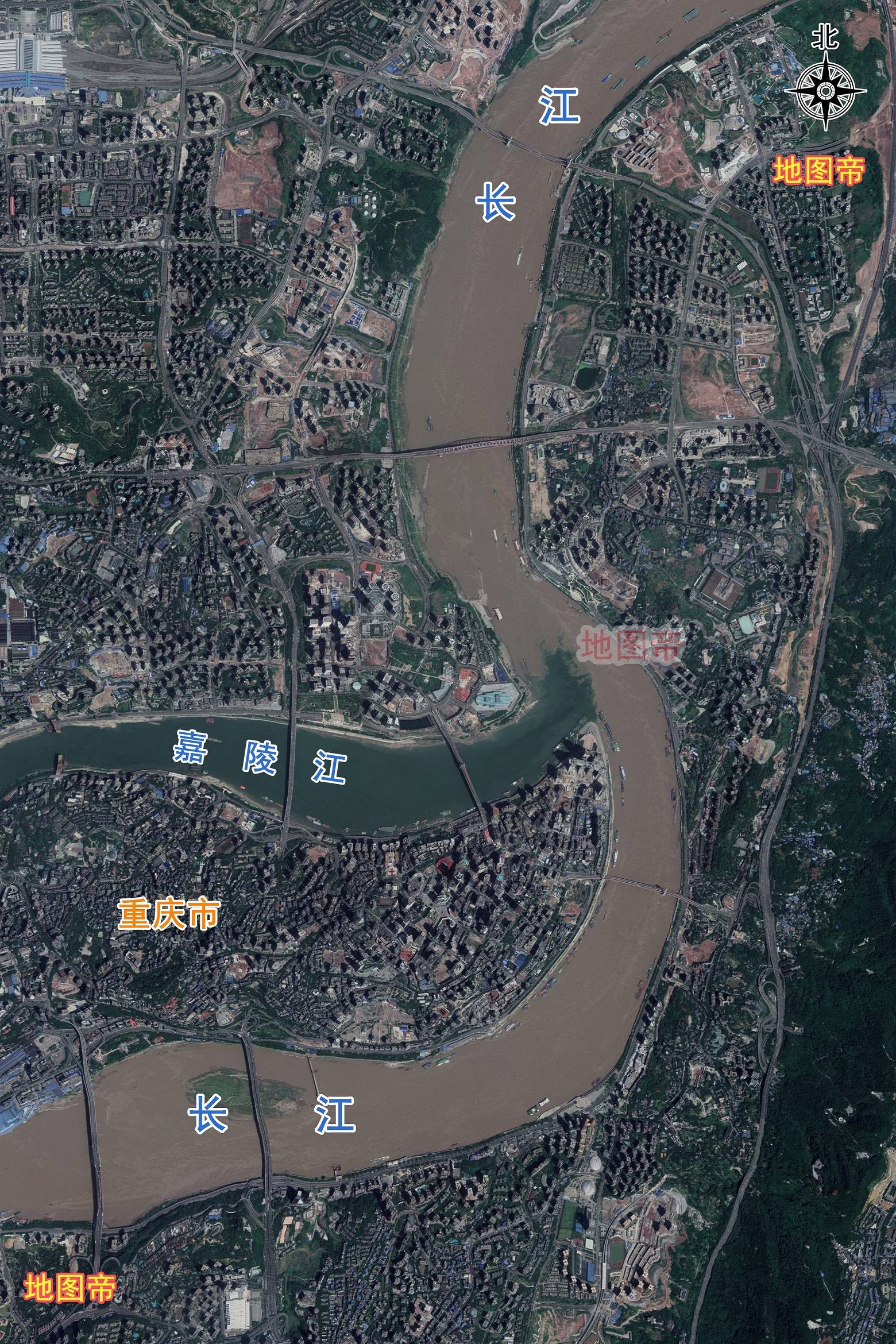 重庆嘉陵江地图图片