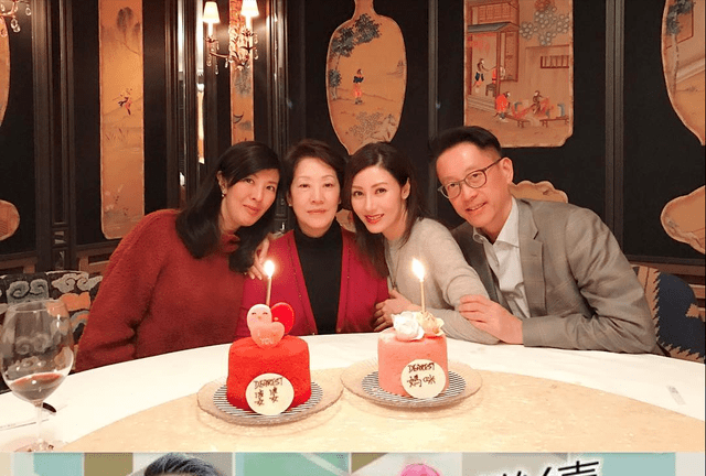 女神|51岁李嘉欣为姐姐庆生！穿蕾丝裙超美艳，站旁边都抢C位姐姐风头