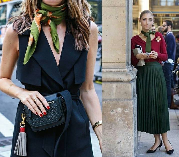 配饰|谁说丝巾老气只适合老太太?这样搭你也能高出气魄,穿出高级感