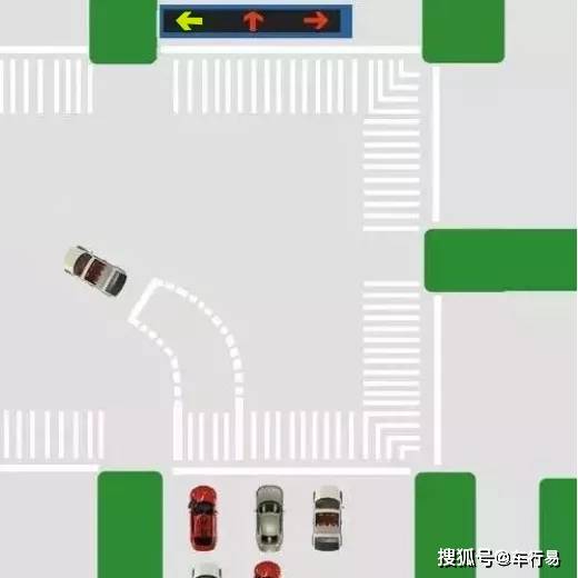 当左转灯是黄灯时, 还未进入待转区的车辆,应该停在左转车道停止线前