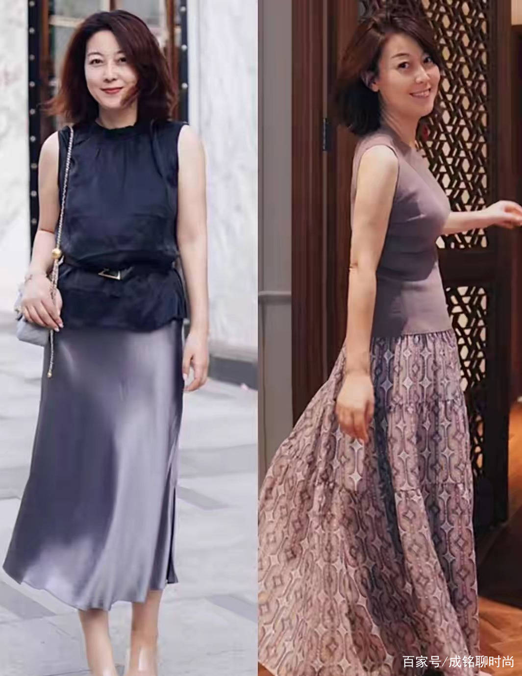 线条美|穿搭与年龄无关，这位博主三种单品搭配时髦减龄，看不出真实年龄