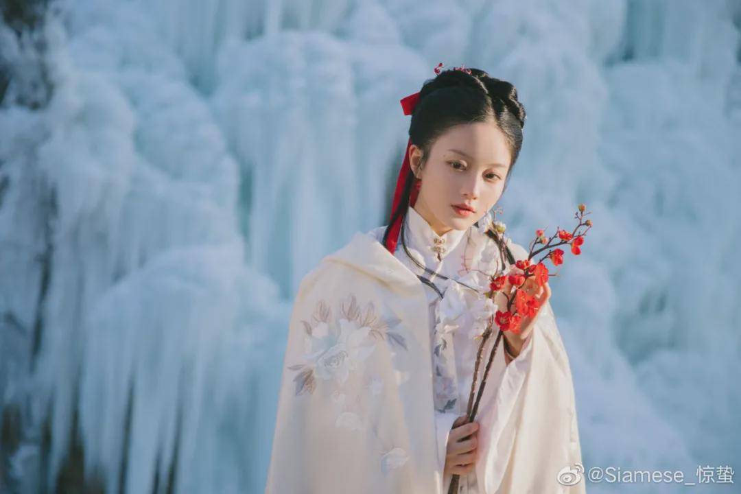 摄影|汉服小仙女:梅落雪寒