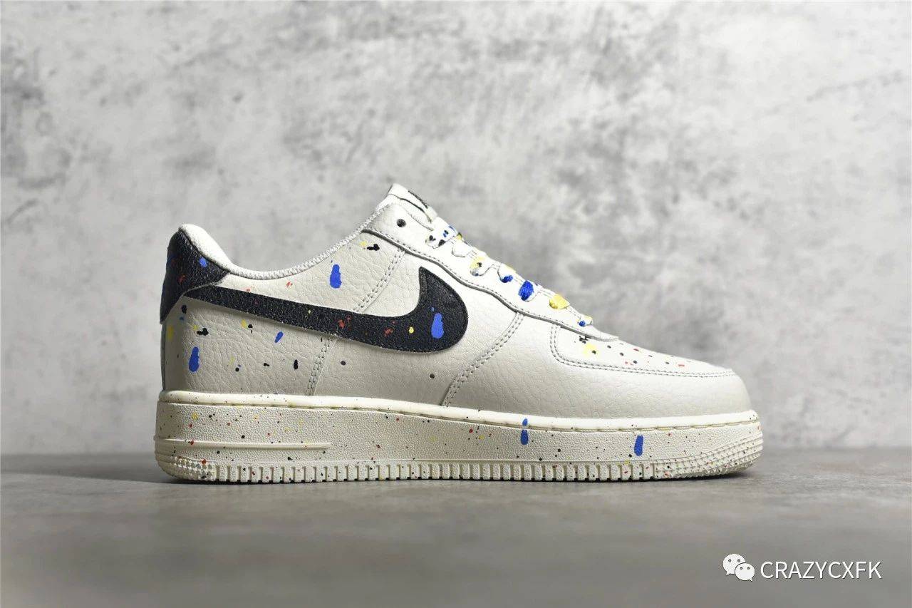 耐克nike air force 1 low paint splatter 空军一号彩色泼墨运动鞋