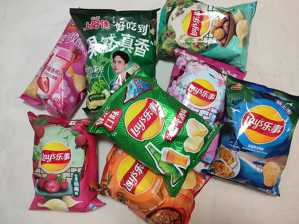 各种怪味儿薯片测评,啤酒味和生蚝味竟然真的还原了_烤鱼