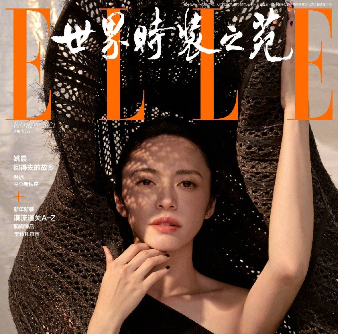 黑色|女王归来，41岁姚晨挑战蕾丝上衣大秀身材，竟一点都不俗