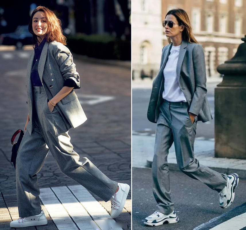 小白|初秋，“阔腿裤＋运动鞋”才是完美CP，这些搭配示范太值得借鉴！