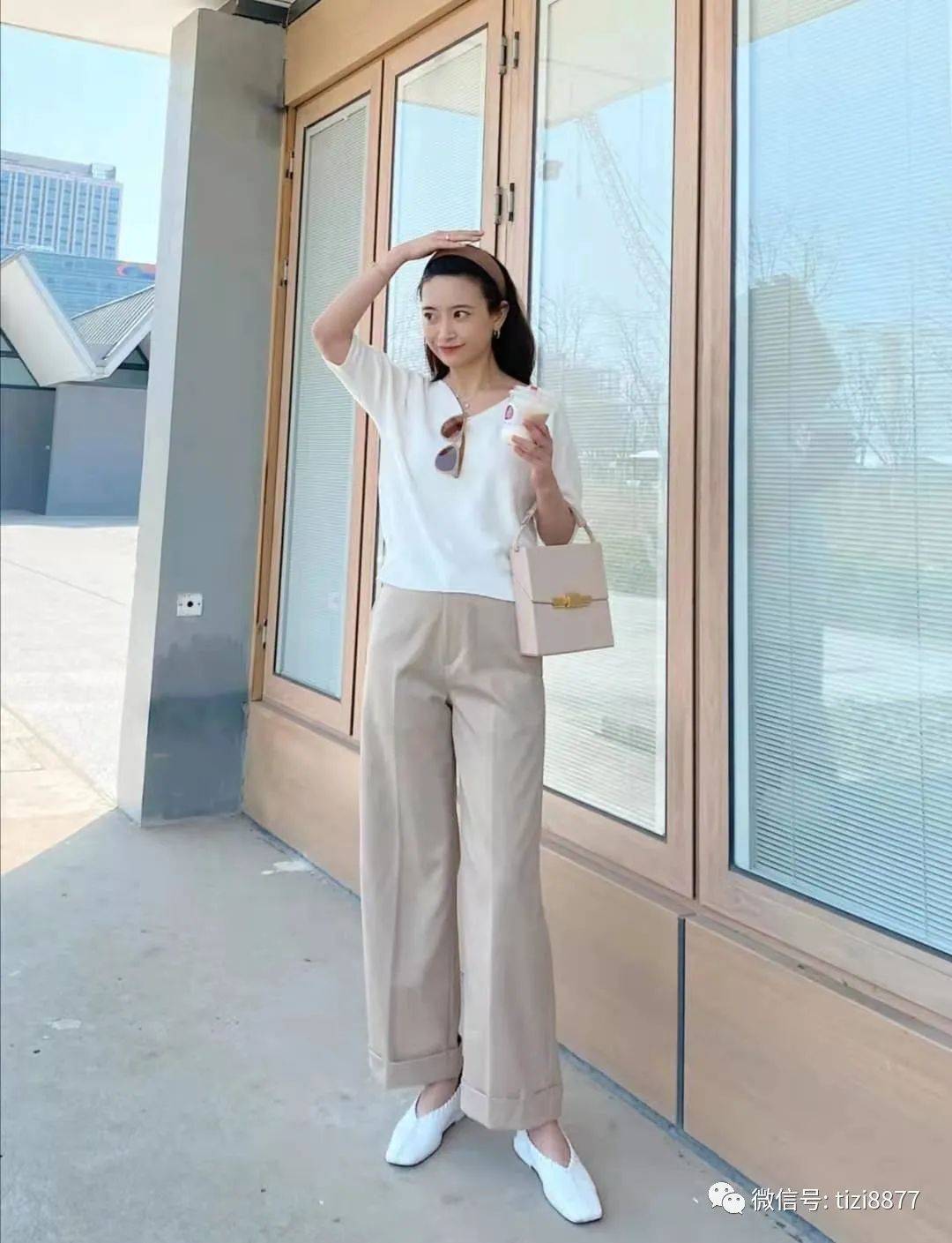 设计|九分阔腿裤怎么搭配上衣和鞋子