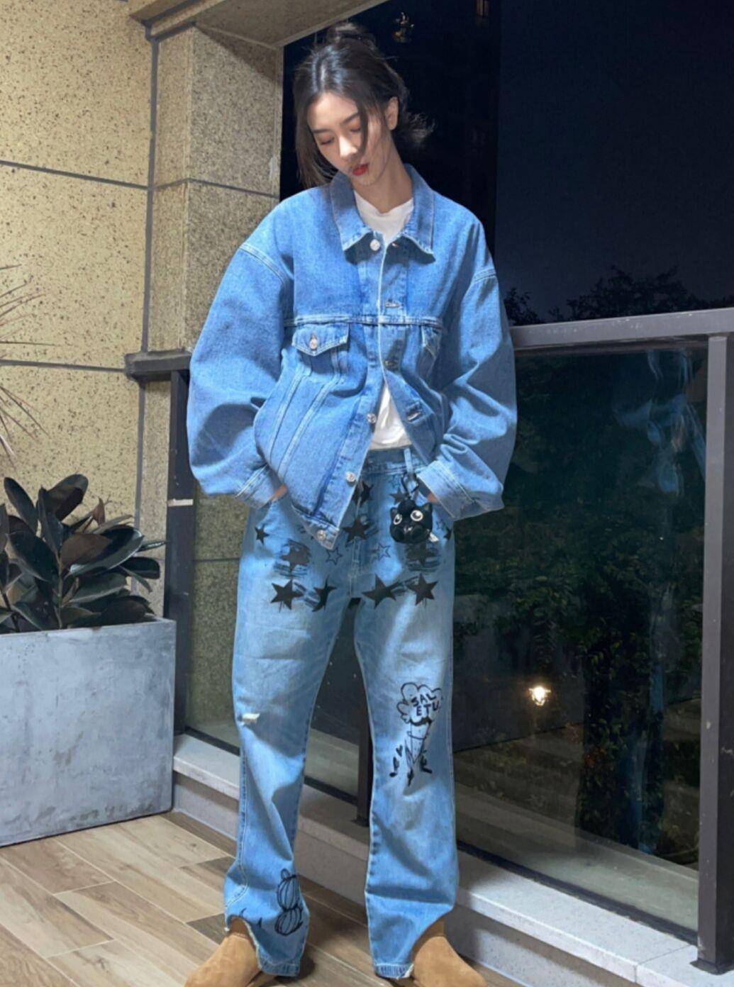 身材|除了老爹鞋,你还差一款老爹牛仔裤,适合微胖女生,特显瘦