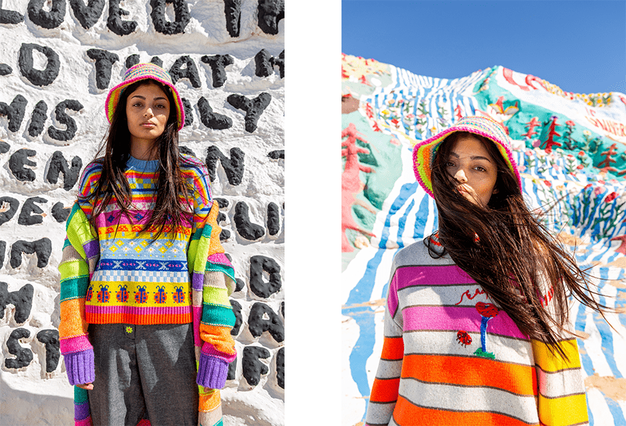 颜色|Mira Mikati 2021秋冬，鲜艳彩虹色的活力，艺术感和爱的交织潮流
