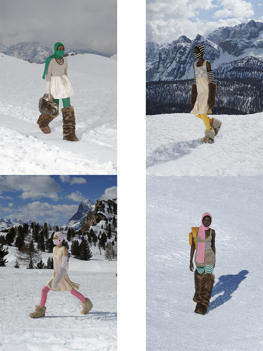 对比|Miu Miu 2021秋冬,臃肿滑雪服温暖,还可以兼顾时尚吗?