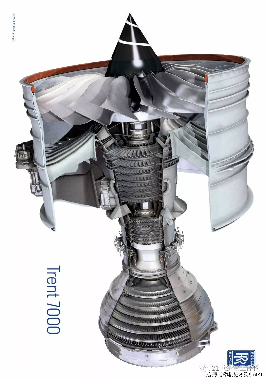 美爆了罗罗航空发动机剖面高清美图很有治愈系