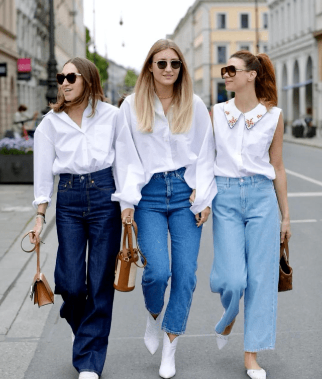 黑色|今年初秋的王炸组合超美！衬衫+直筒裤百搭且实穿，谁穿谁洋气