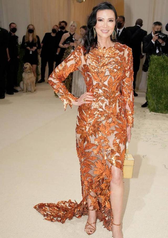 保养|52岁邓文迪保养得太好，穿亮片礼服闪耀动人，脸上没有一丝皱纹