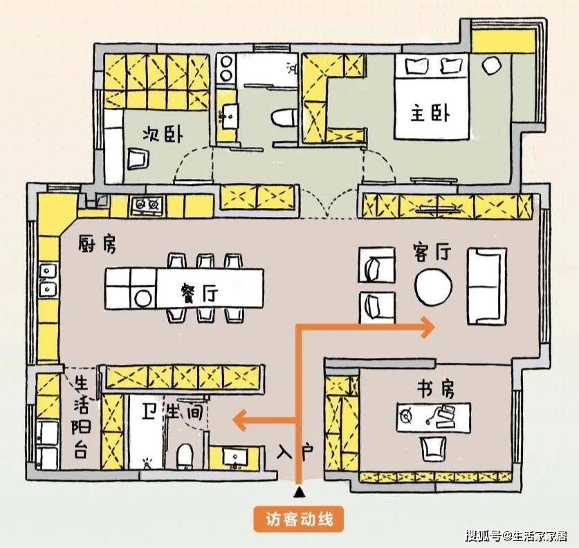 生活家家居装修干货 访客动线怎么设计 家里来客更方便 空间