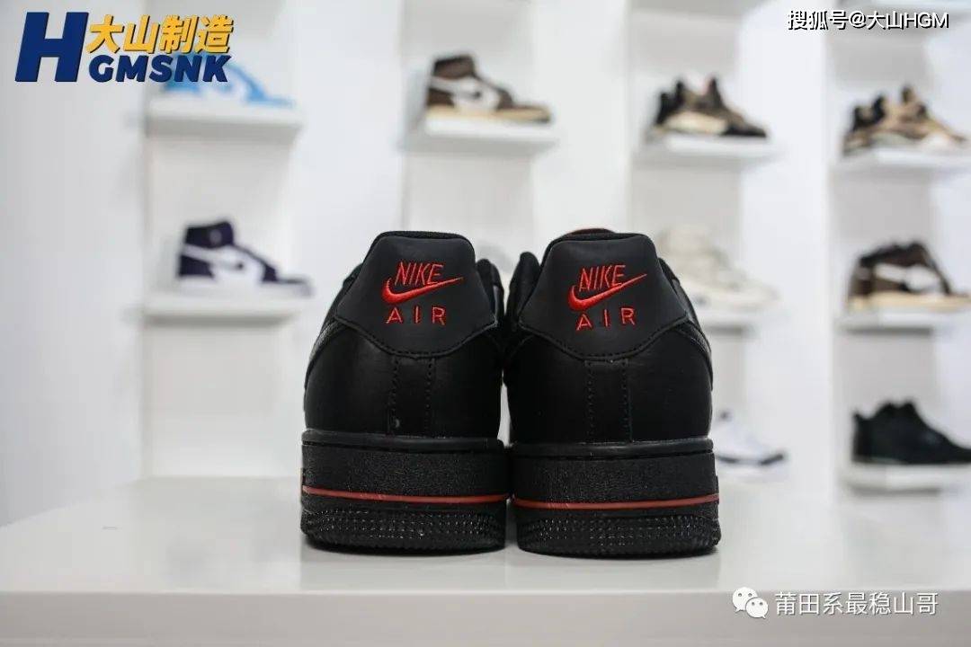色调|?【大山制造】耐克Nike Air Force 1 Low 使空军一号黑红色色调 DO6389-001