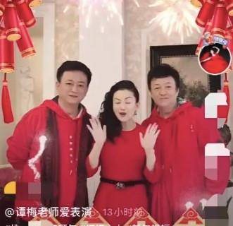 卫衣|朱军老婆晒拜年视频，她卷发红唇时髦靓丽，56岁朱军黑发仍精神