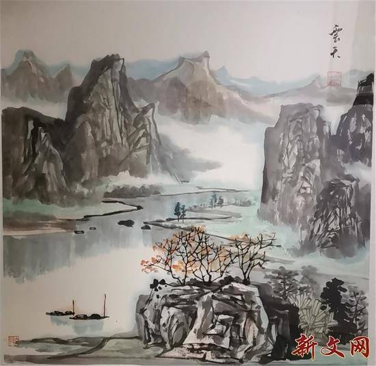 此次展览郭云天先生近年创作的国画作品以山水画为主,以及部分花鸟画