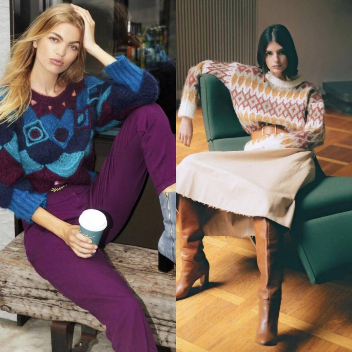 毛衣|秋天适合穿针织毛衣，温柔知性的针织毛衣让人无法拒绝，快来试试