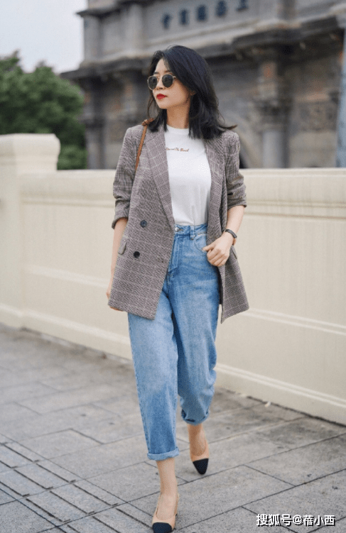 长度|紧身裤过时了,这几条牛仔裤谁穿谁瘦,看三木博主演绎的长腿穿搭