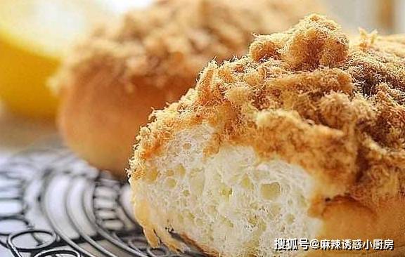 面团|家庭自制肉松面包,柔软酥香,咸鲜入味,早餐再也不用出去买了!
