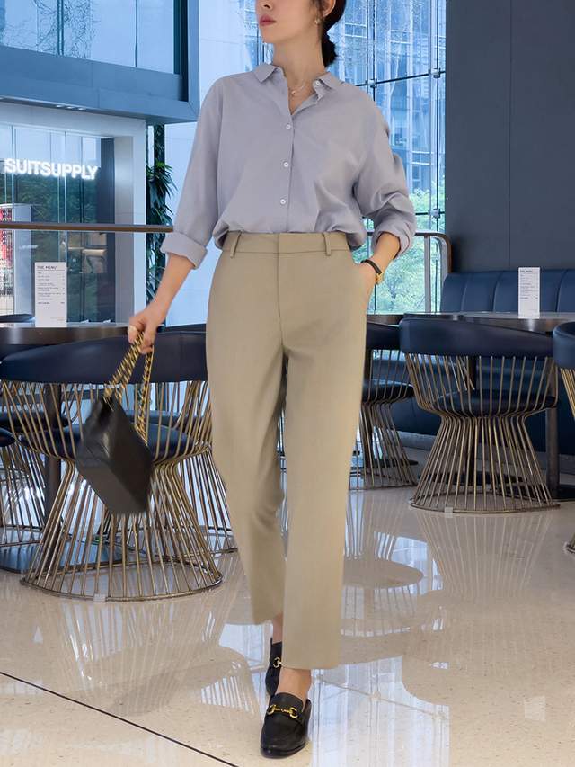 显得 “上班”穿什么衬衫好看?波点衬衫、蓝色衬衫搭配指南,高级洋气