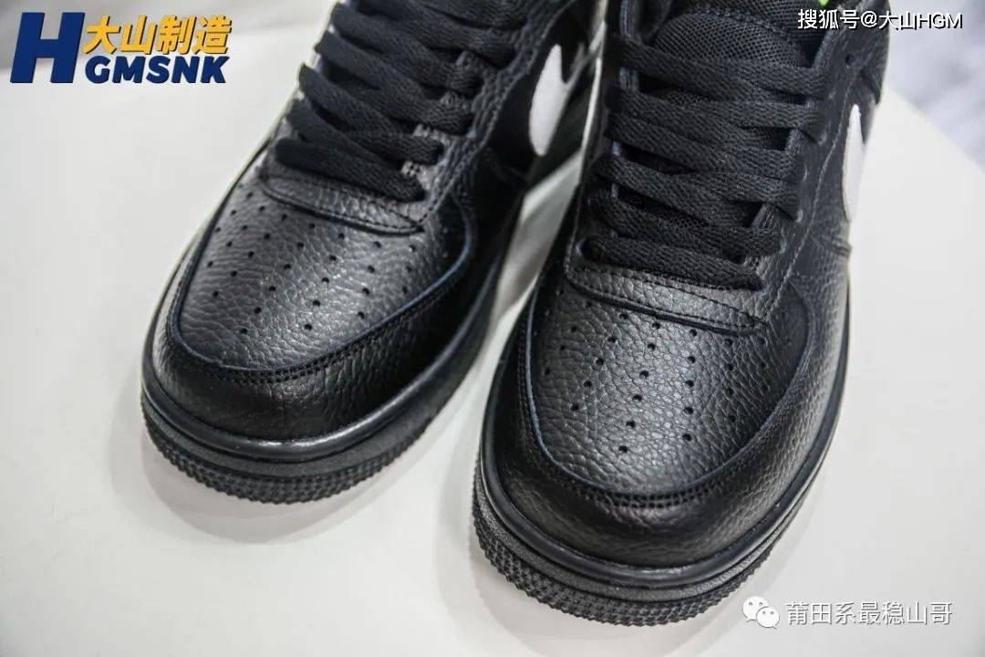 黑色 【大山制造】Nike Air Force 1 Low 白黑橙 空军一号低帮运动休闲板鞋