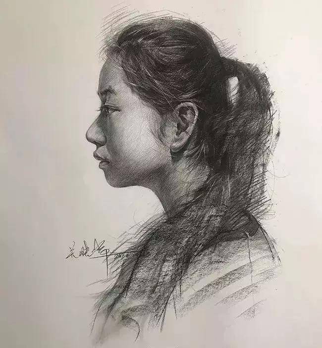 素描素描，速写，头发塑造口诀