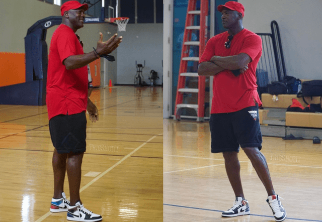 58岁乔丹再回球场!小腿线条完美,坐拥150亿,小16岁娇妻美艳