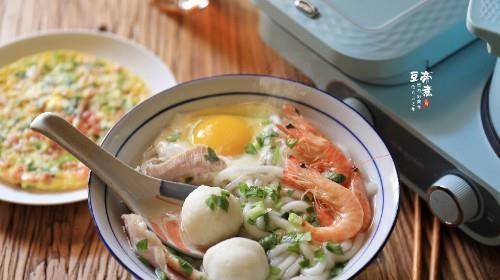 面的|用半个小时,做出最好吃最营养的早餐,一份煎蛋一碗面,真满足