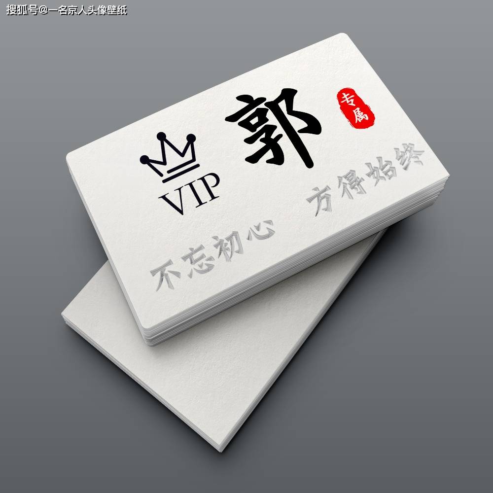 商务简约名片头像你的姓氏写在其中20张福利大放送