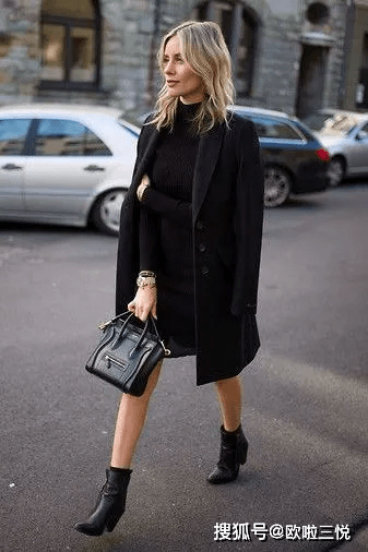 黑色 悦穿搭：全身黑色搭配，照样美又气质