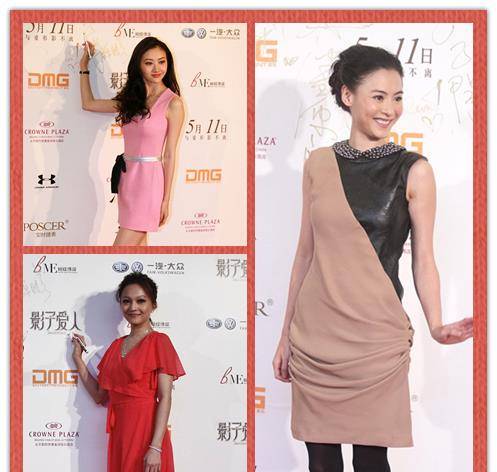 服装 张柏芝张韶涵和景甜合照，明明都穿了裙子，但看不出年龄差