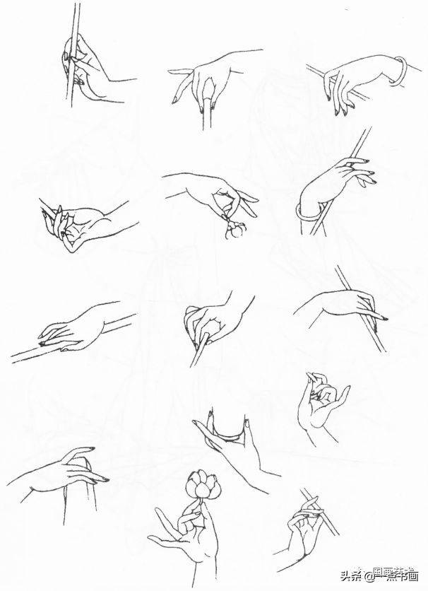 画谱丨 白描仕女画法示范讲解_蔡岚