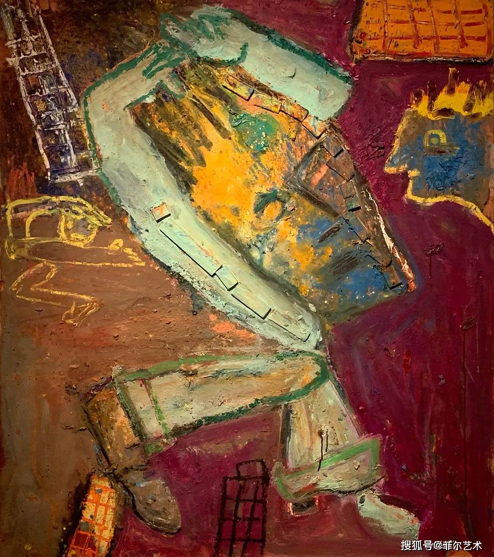 美国画家乔治麦克尼尔抽象表现主义油画作品一般人看不懂