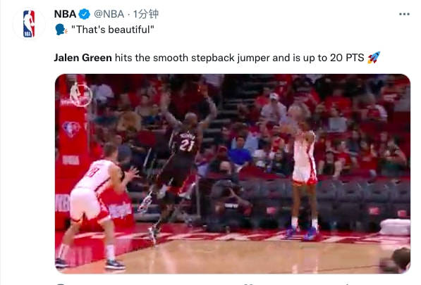 阿德巴约|高难3加1，28分钟20+5+3+2！火箭榜眼爆发，NBA官方连续发推盛赞