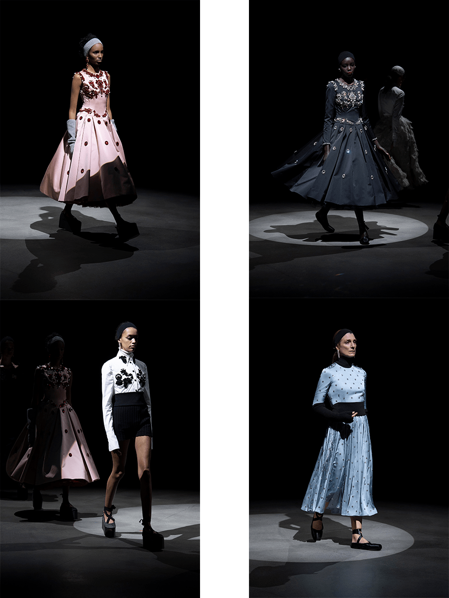 羽毛 Erdem 2021秋冬，被打断的前卫，舞者的排练